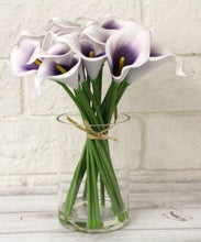 Load image into Gallery viewer, Purple White Calla Lily w/ Vase