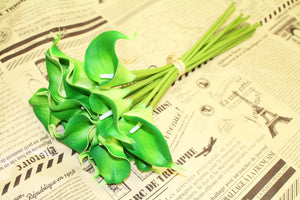 15 Green Real Touch Calla Lily