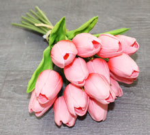 Load image into Gallery viewer, 15 Pink Real Touch Tulip