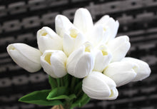 Load image into Gallery viewer, 15 White Real Touch Tulip