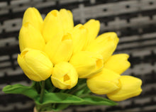 Load image into Gallery viewer, 15 Yellow Real Touch Tulip