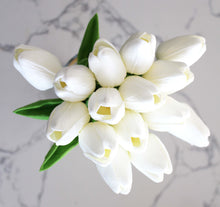 Load image into Gallery viewer, 15 White Real Touch Tulip