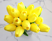 Load image into Gallery viewer, 15 Yellow Real Touch Tulip