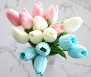 15 Pastel Real Touch Tulip