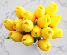 Load image into Gallery viewer, 15 Yellow Orange Tips Real Touch Tulip