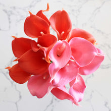 Load image into Gallery viewer, 15 Red Hot Pink Real Touch Calla Lily