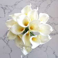 Load image into Gallery viewer, 15 Cream Ivory Real Touch Calla Lily