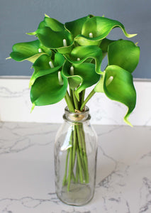 15 Green Real Touch Calla Lily