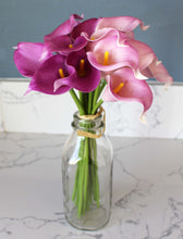 Load image into Gallery viewer, 15 Purple Lavender Real Touch Calla Lily