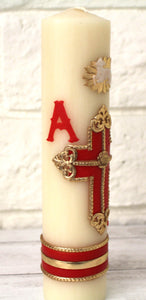 Confirmation Candle Alpha Omega Sheep