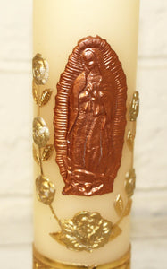 Rose Our Lady Guadalupe Candle