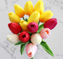 Load image into Gallery viewer, 15 Red Pink Multi Color Real Touch Tulip