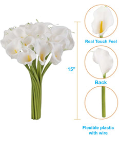 15 Purple Real Touch Calla Lily