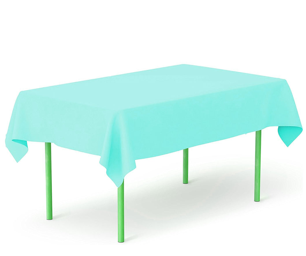 5pc Teal Plastic Tablecovers Disposable