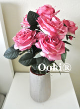 Load image into Gallery viewer, Mauve Rose Bouquet Silk Flower 10 Heads Bush