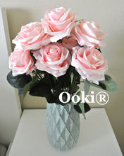 Load image into Gallery viewer, Blush Rose Bouquet Silk Flower 10 Heads Bush