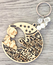 Load image into Gallery viewer, 12 Moon Angel Boy Wood Keychain