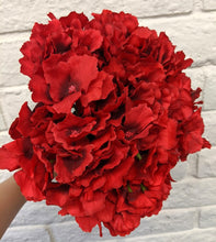 Load image into Gallery viewer, Red Bouquet Hydrangea Flower