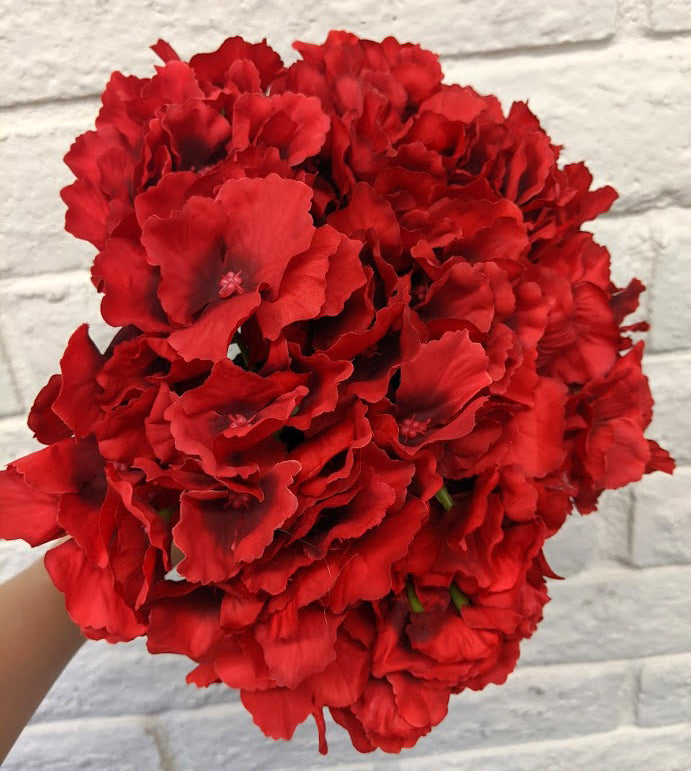 Red Bouquet Hydrangea Flower