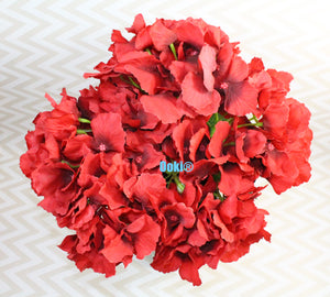 Red Bouquet Hydrangea Flower