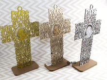 Load image into Gallery viewer, 12 Lady Guadalup Wooden Cross Centerpiece