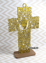 Load image into Gallery viewer, 12 Jesus Wooden Cross Centerpiece