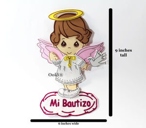 10pc Mi Bautizo Angel Boy Girl with Halo Foam