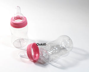 12 Pink Baby Bottle Fillable