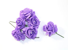 Load image into Gallery viewer, 12 Organza Foam Rose Heads Scrapbook DIY