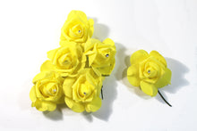 Load image into Gallery viewer, 12 Organza Foam Rose Heads Scrapbook DIY