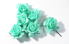 Load image into Gallery viewer, 12 Organza Foam Rose Heads Scrapbook DIY