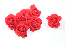 Load image into Gallery viewer, 12 Organza Foam Rose Heads Scrapbook DIY