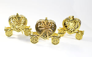 12 Gold Cindrella Princess Carriage Trinket