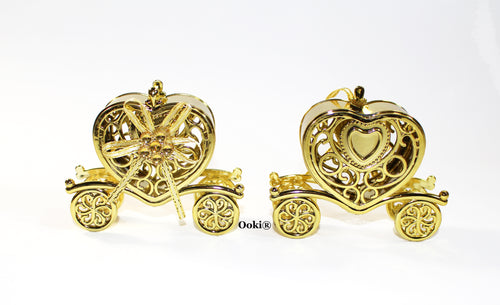 12 Gold Cindrella Princess Carriage Trinket