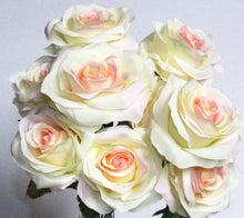 Load image into Gallery viewer, 9 Head Yellow Pink Rose Bush