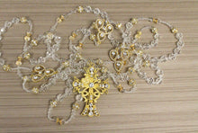 Load image into Gallery viewer, Gold Lace Cross Acrylic Lasso