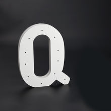 Load image into Gallery viewer, Wooden LED Sign Letters Q