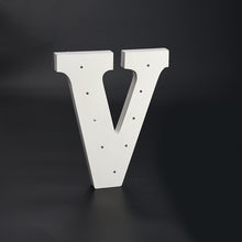 Load image into Gallery viewer, Wooden LED Sign Letters V