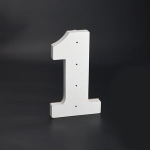 Wooden LED Number 1