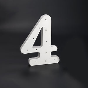 Wooden LED Number 4