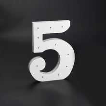 Load image into Gallery viewer, Wooden LED Number 5