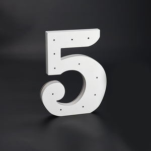 Wooden LED Number 5