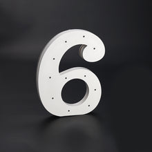 Load image into Gallery viewer, Wooden LED Number 6