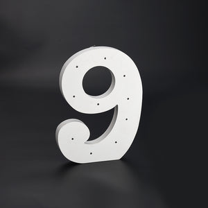 Wooden LED Number 9