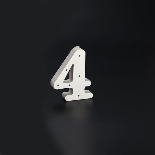 Wooden LED Number 4