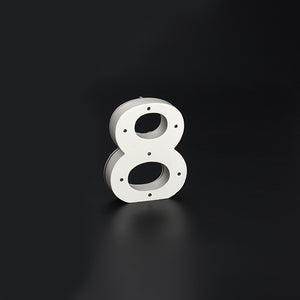 Wooden LED Number 8