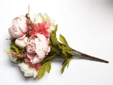 Load image into Gallery viewer, Cream Peony Silk 8 Head