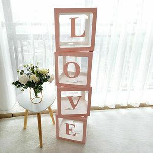 4pc BABY / LOVE Transparent Box