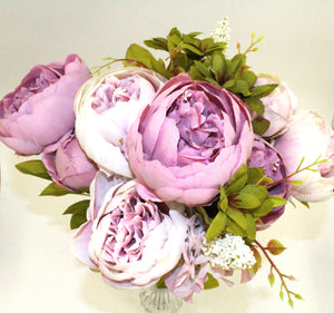 Lavender Peony Silk 8 Head