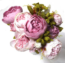 Load image into Gallery viewer, Lavender Peony Silk 8 Head